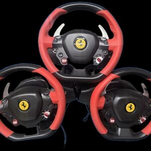 Thrustmaster 458, Ferrari Red and Black Steering Wheel Set Of 3 (Bundle)